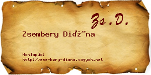 Zsembery Diána névjegykártya