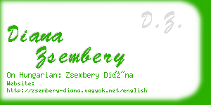 diana zsembery business card